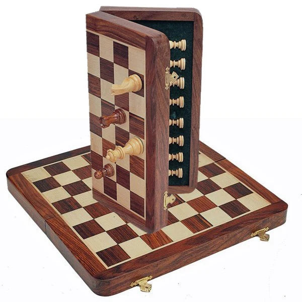 12" Magnetic Wood Folding Chess Set