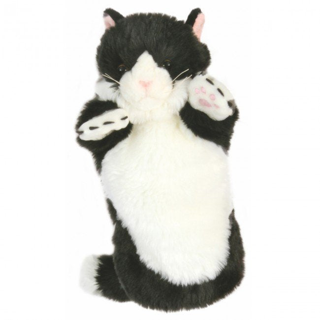 Long-Sleeved Glove Puppet: Black & White Cat