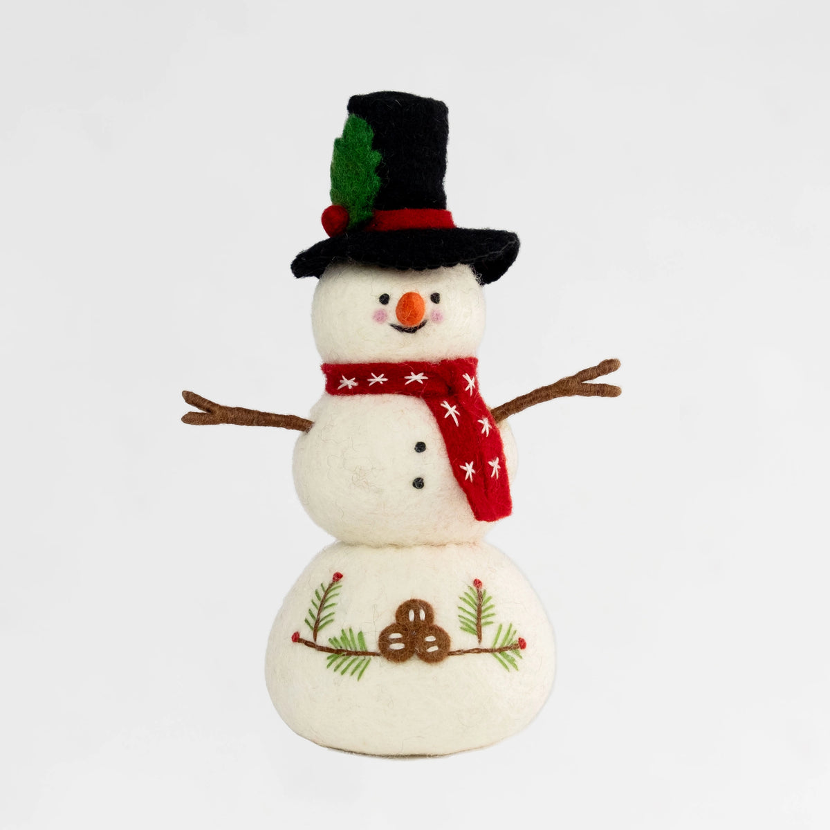 Felt Snowman w/ Red Scarf Large