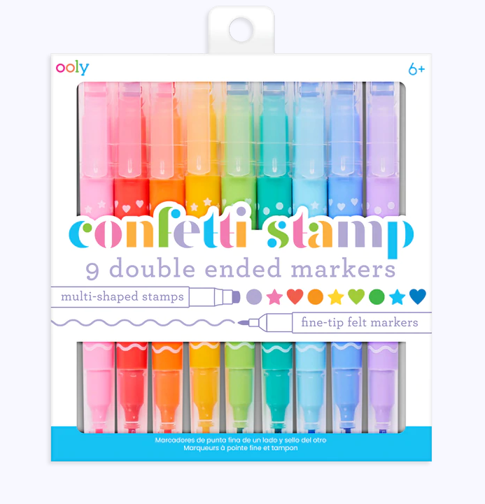 Confetti Stamp Double-Ended Markers