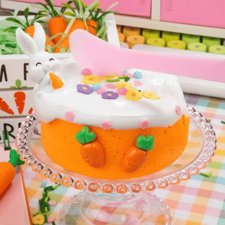 Kawaii Slime: Frosted Carrot Cupcake Cloud Creme Slime