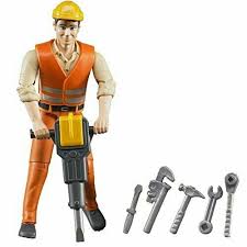 Bruder Construction Worker w/ accessories