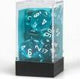 7-Set Cube Translucent Teal with White