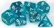 7-Set Cube Translucent Teal with White