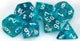 7-Set Cube Translucent Teal with White