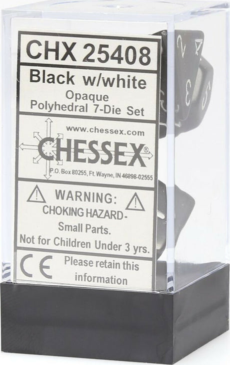 7-Set Cube Opaque Black with White