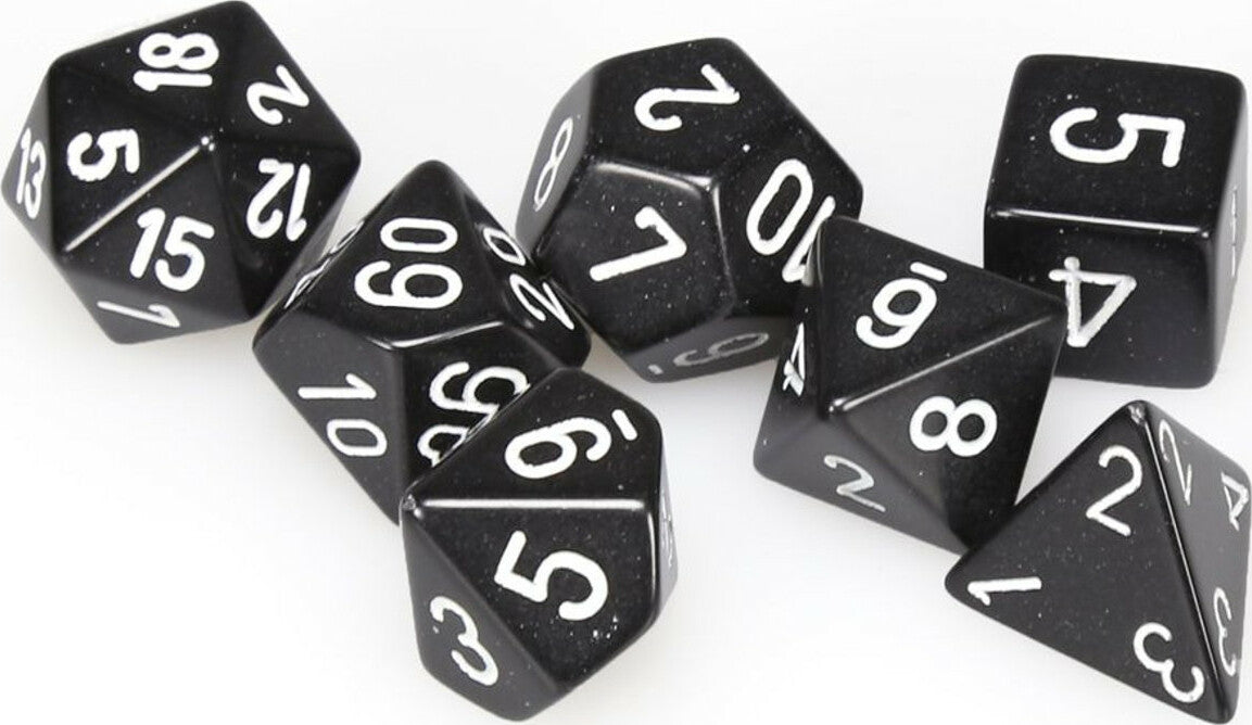 7-Set Cube Opaque Black with White