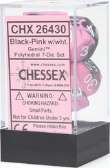 7-Set Cube Gemini Black and Pink with White