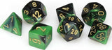 7-Set Cube Gemini Black and Green with Gold