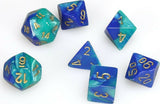 7-Set Cube Gemini Blue and Teal with Gold