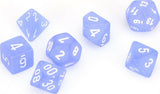 7-Set Cube Frosted Blue with White