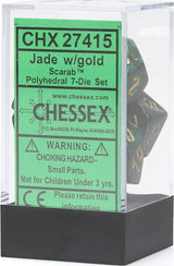7-Set Cube Scarab Jade with Gold