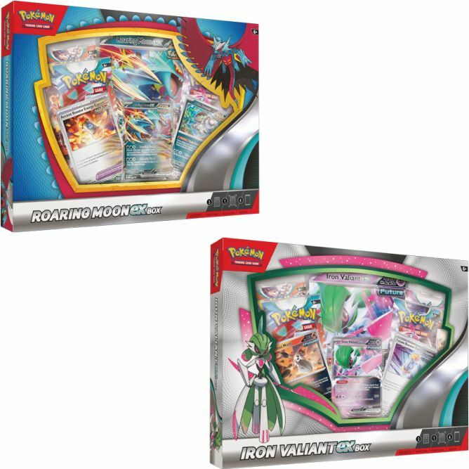 Pokemon: Roaring Moon/Iron Valiant EX Box – Calico Toy Shoppe
