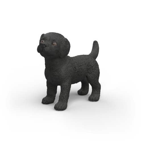 Black Lab Puppy Figure
