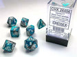 Gemini® Polyhedral Steel-Teal/white 7-Die Set