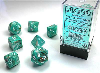 Marble Polyhedral Oxi-Copper™/white 7-Die set