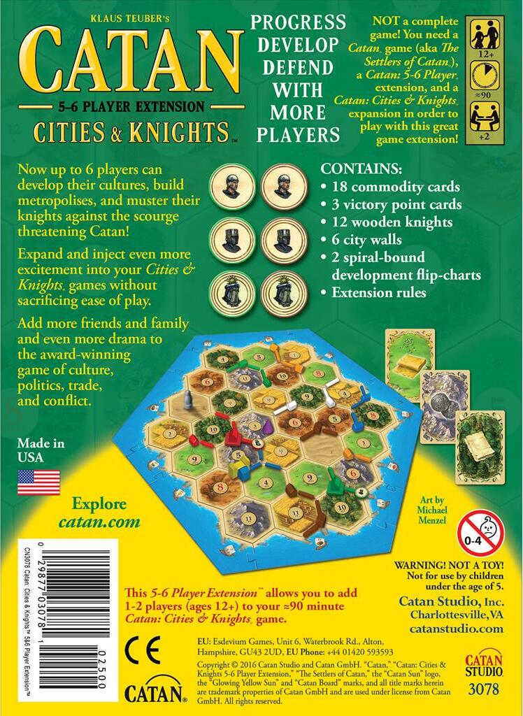 Catan Ext: Cities and Knights 5-6 Player – Calico Toy Shoppe