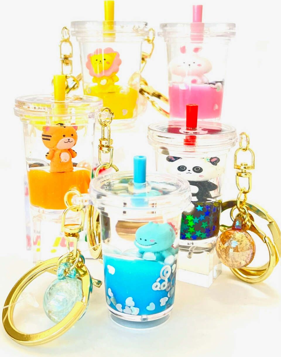 Zoo Animal Boba Floaty Key Charm 