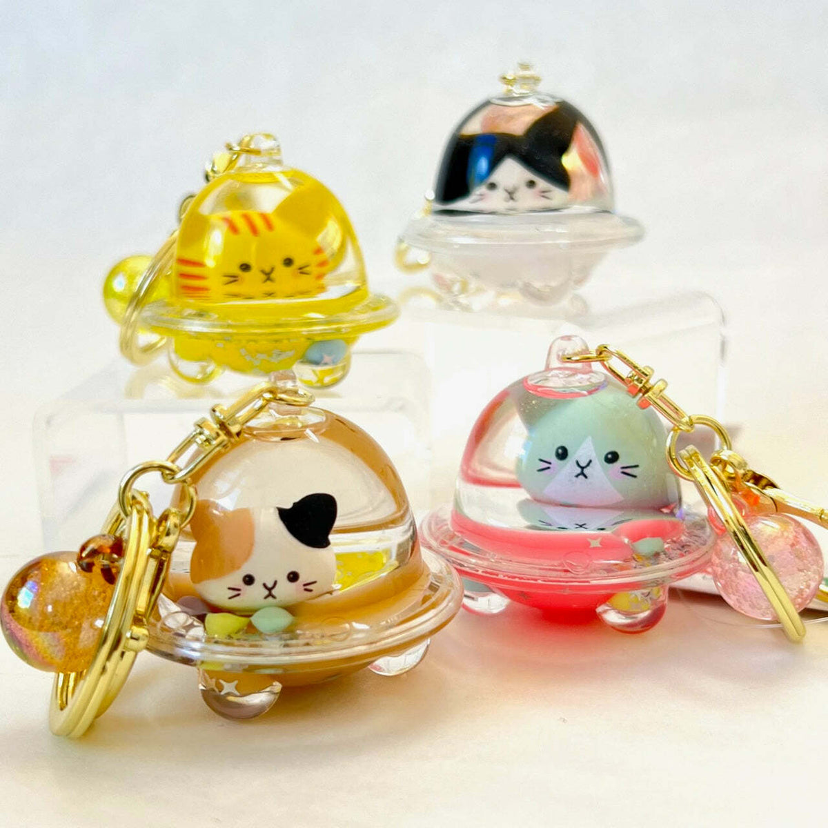 Cat Ufo Floaty Key Charm 