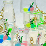 Panda Bamboo Floaty Key Charm 