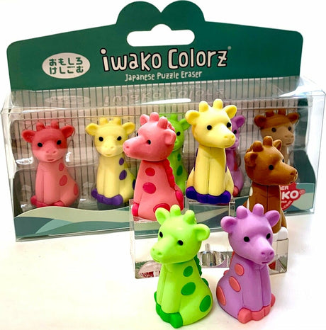 Iwako Giraffe 5 Colorz Erasers-12