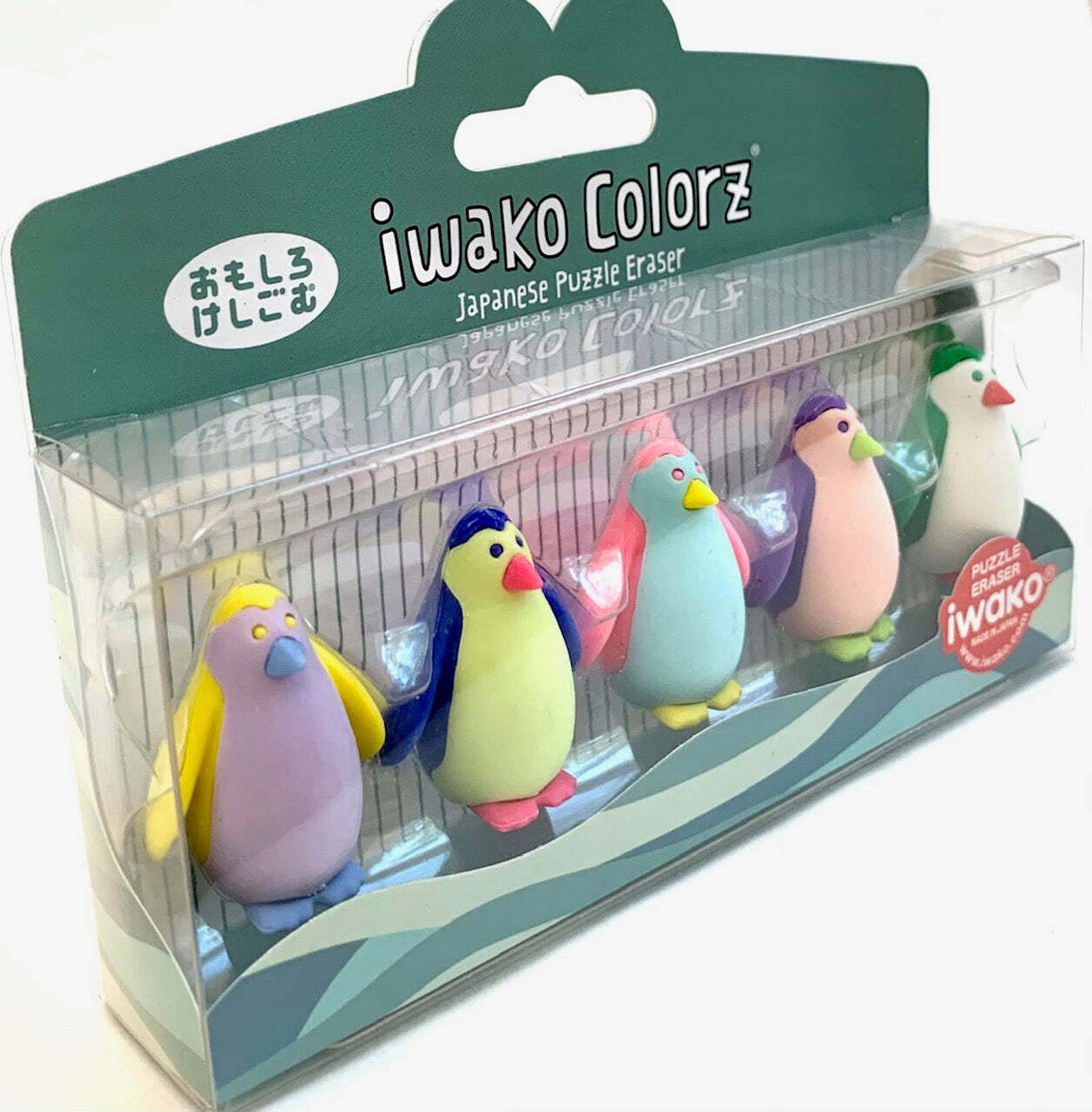 Iwako Penguin 5 Colorz Erasers-12