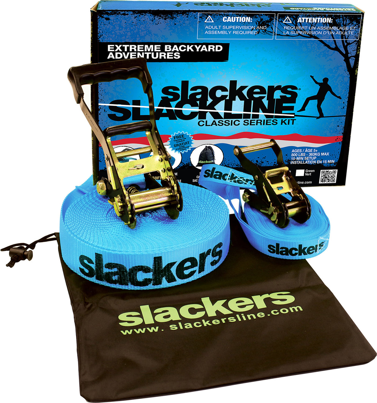 50' Slackers Slackline Classic Set 