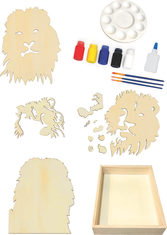 Get Stacked Paint and Puzzle Kit - The Mighty Lion