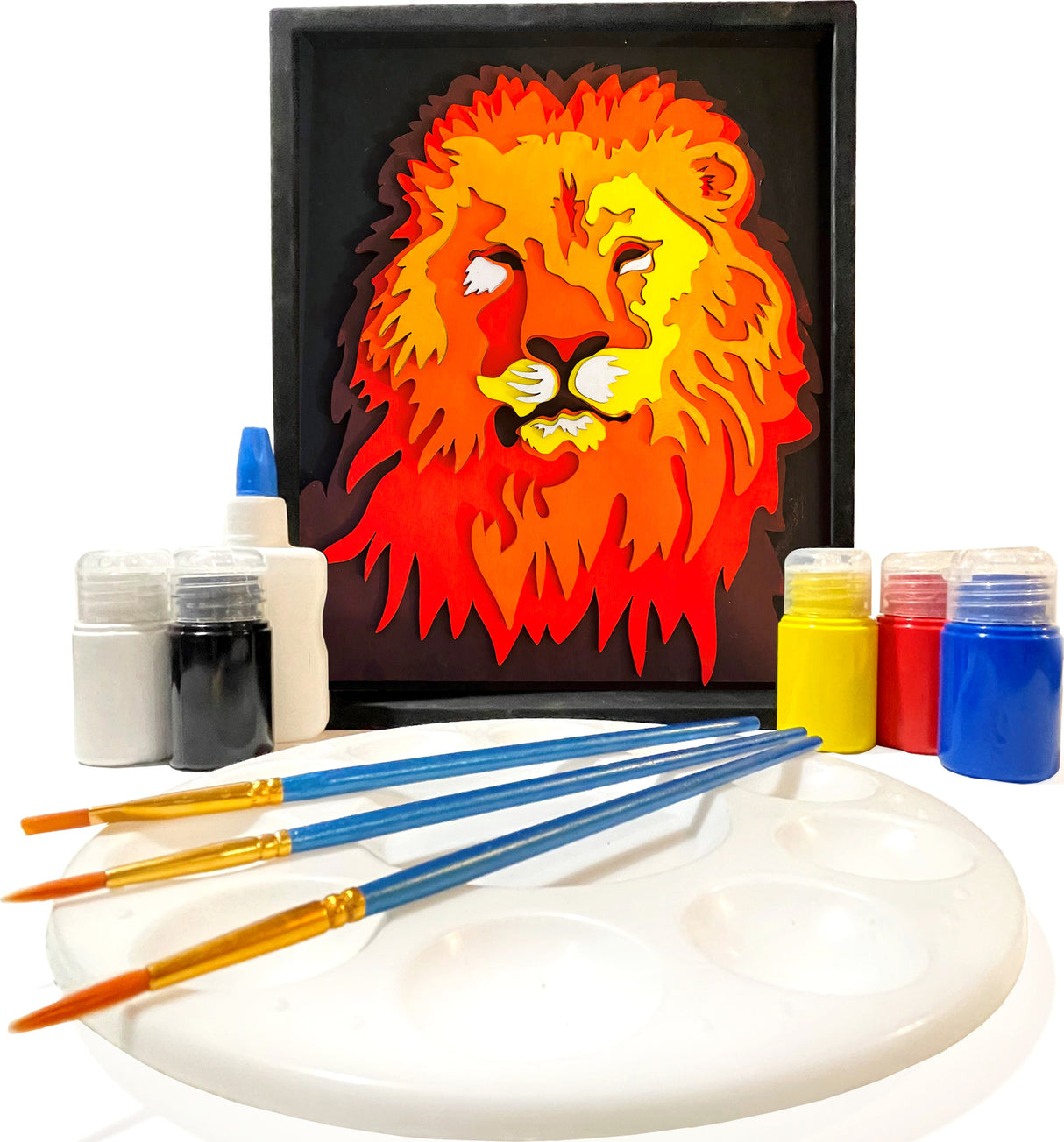 Get Stacked Paint and Puzzle Kit - The Mighty Lion