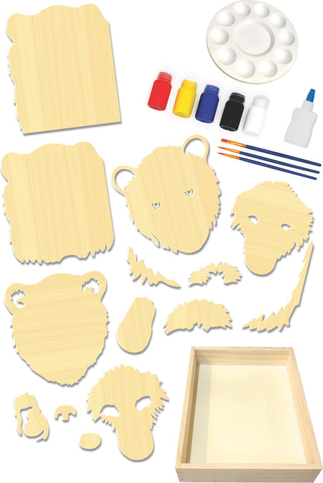 Get Stacked Paint and Puzzle Kit - The Grizzly Bear