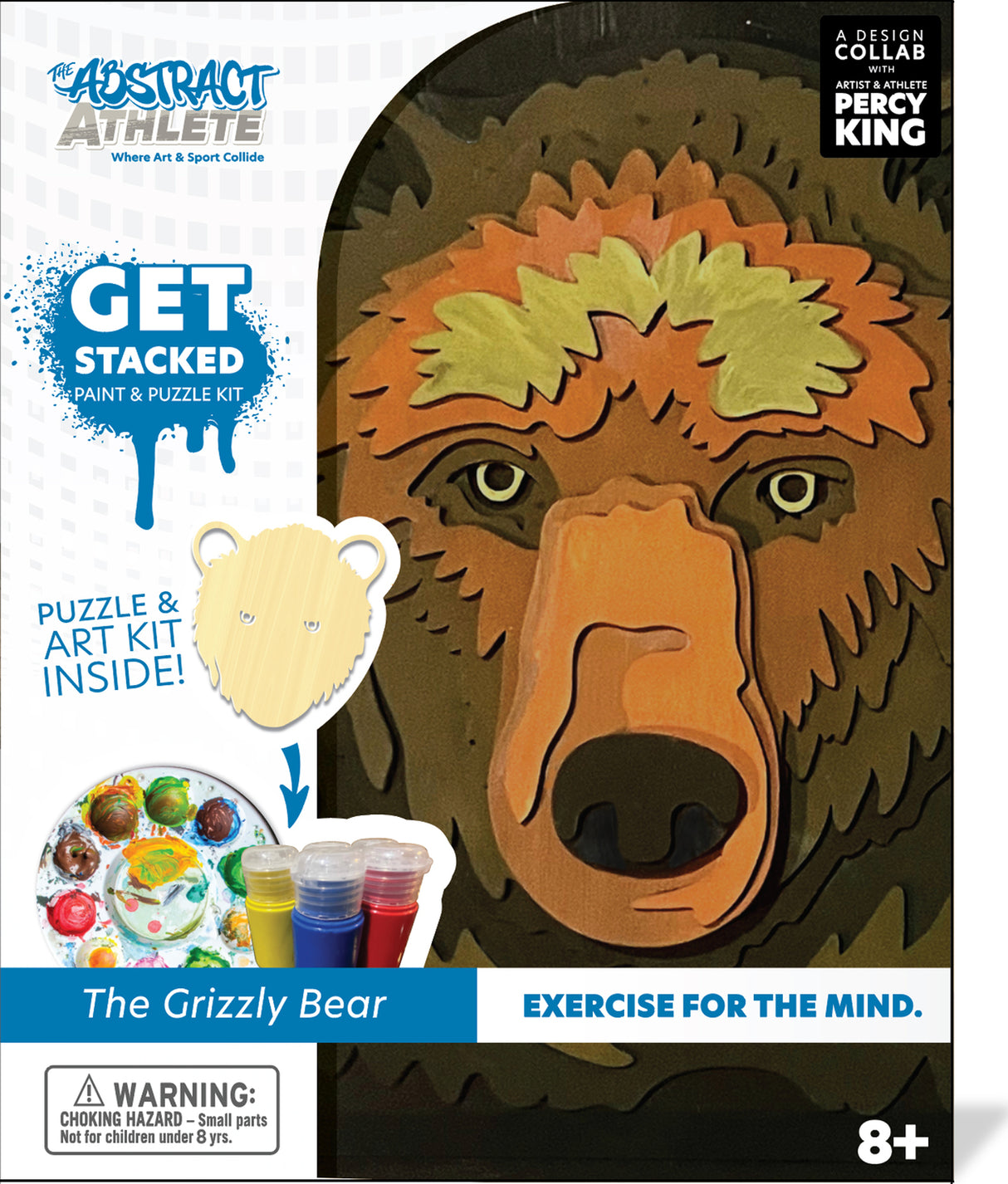 Get Stacked Paint and Puzzle Kit - The Grizzly Bear