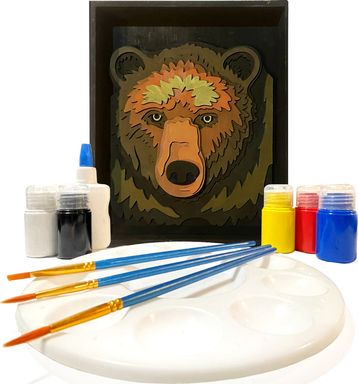 Get Stacked Paint and Puzzle Kit - The Grizzly Bear