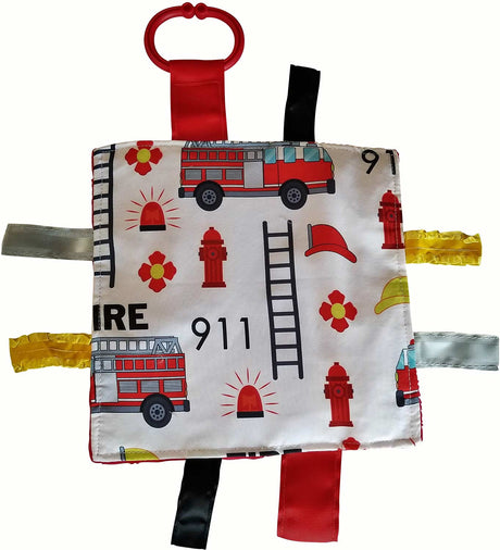 8x8 Fire Trucks Crinkle Sensory Toy