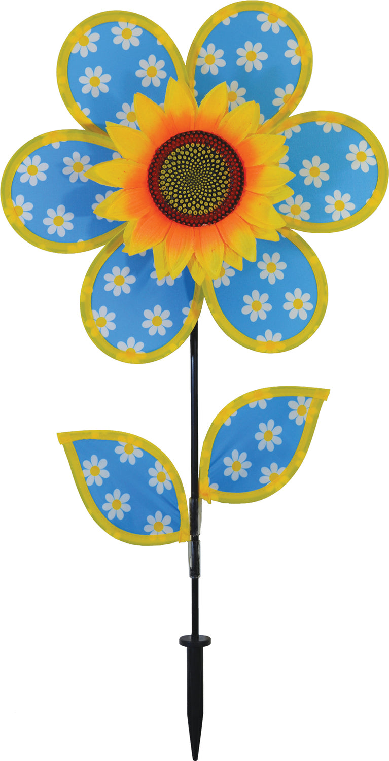 12" Daisy Sunflower with Leaves