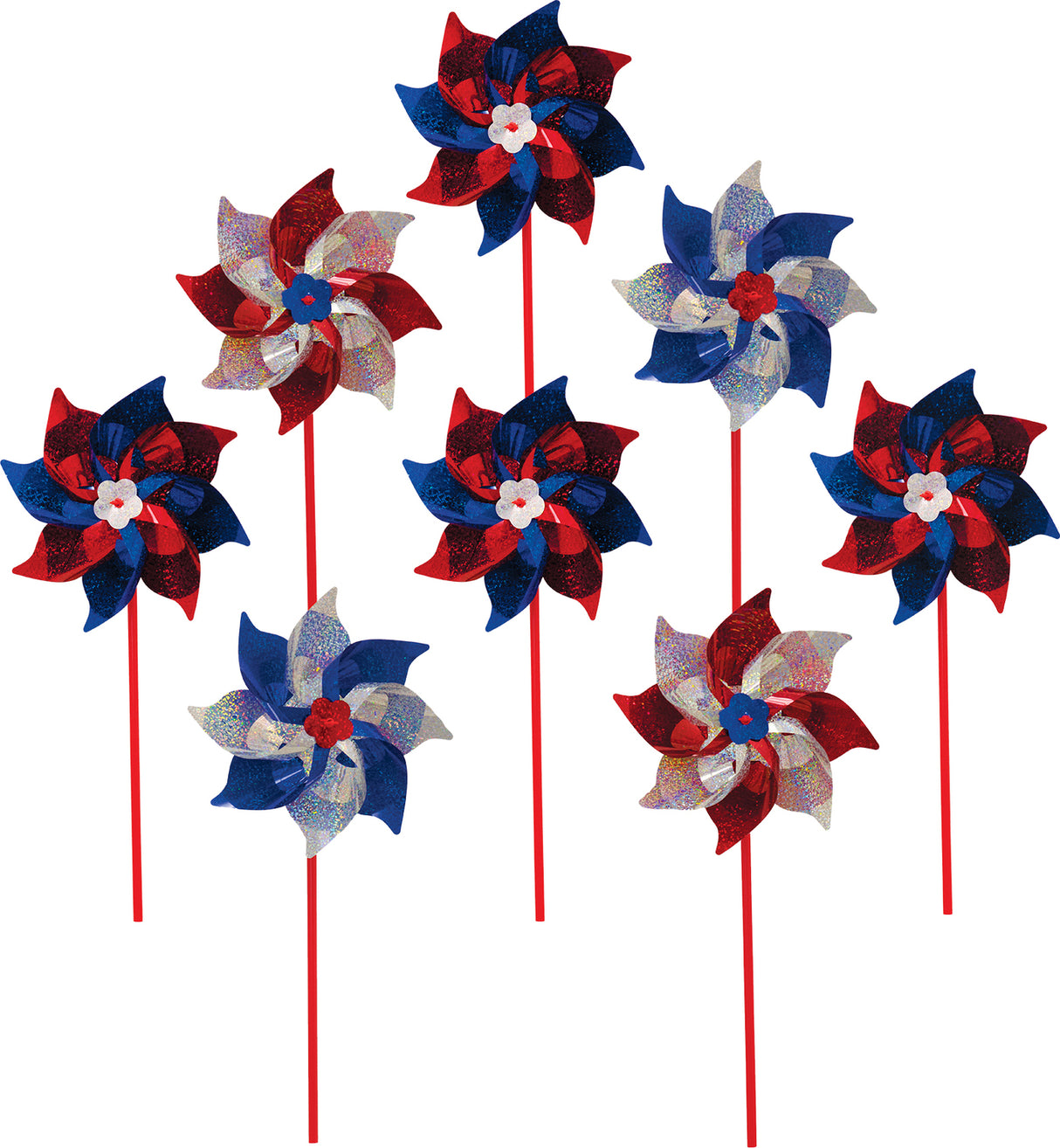 Patriotic Mylar Pinwheels (assorted)