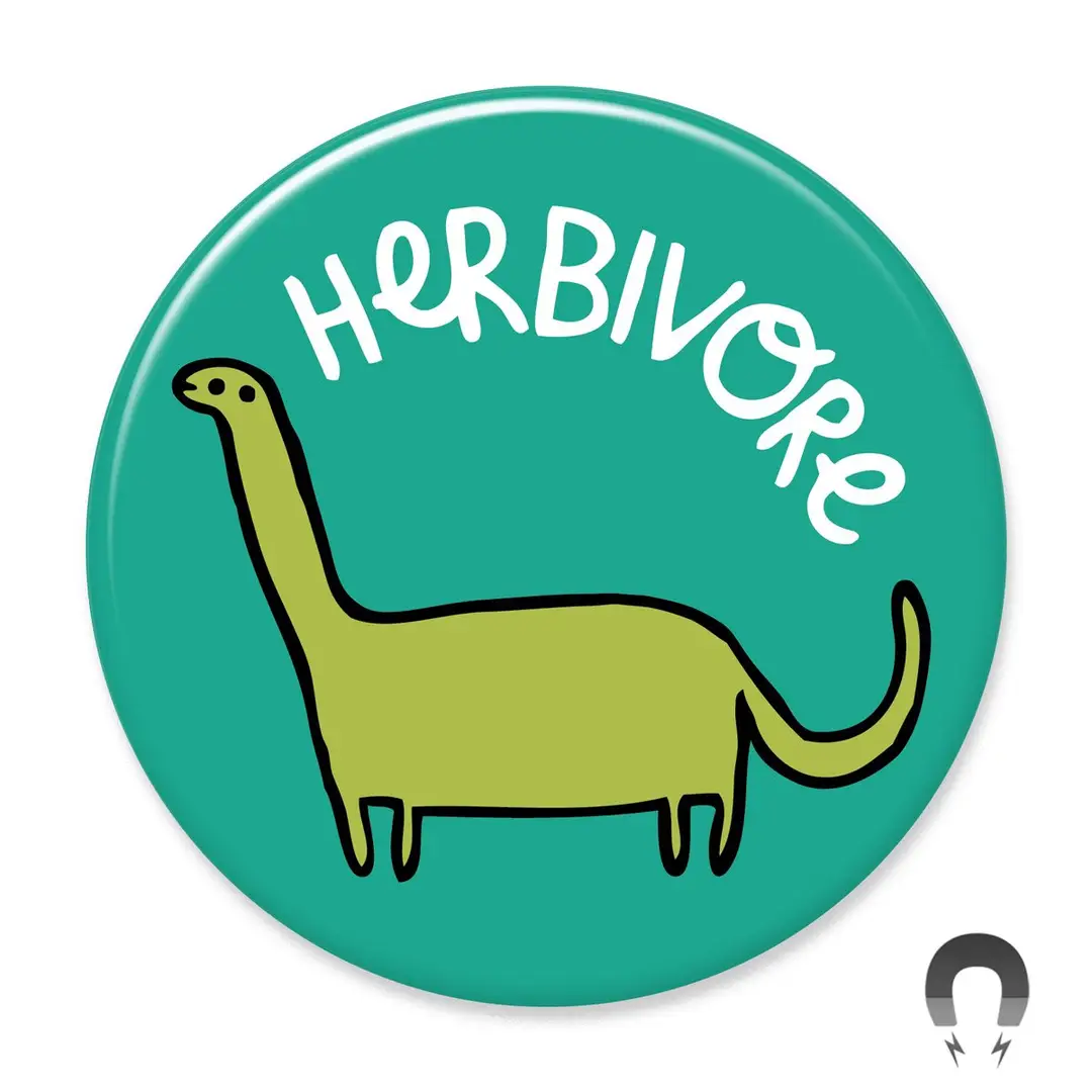 Round Magnet: Herbivore
