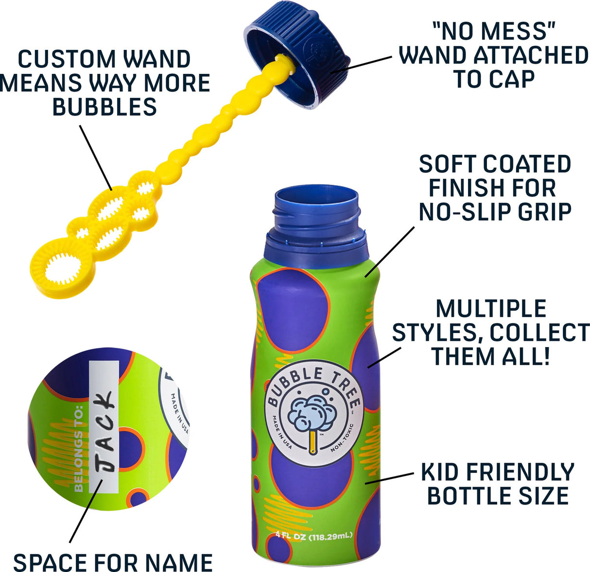 6 pack Aluminum Bubble Bottles