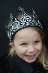 Medieval Crown, Silver/Black