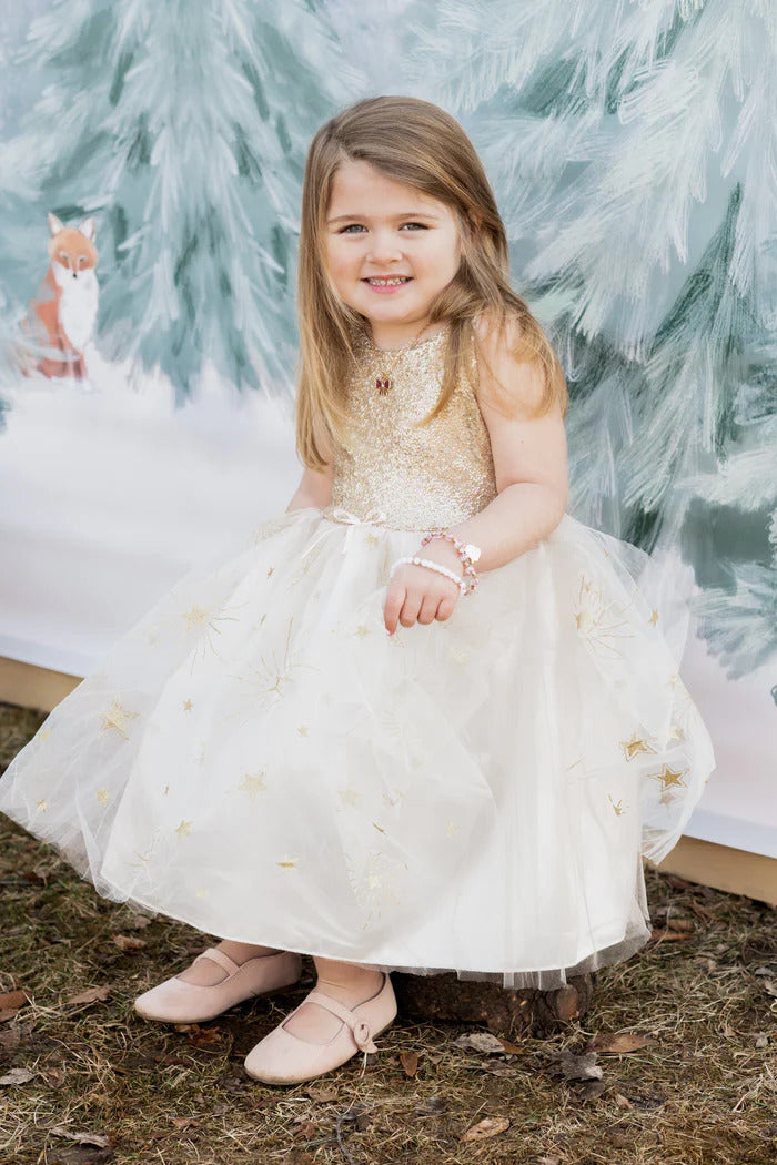 Golden Glam Party Dress (Size 3-4)