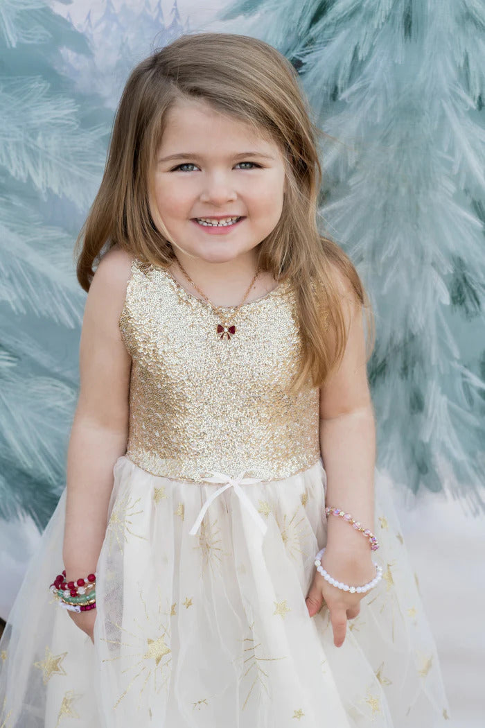 Golden Glam Party Dress (Size 3-4)