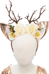 Woodland Deer Dress With Headpiece (Size 3-4)