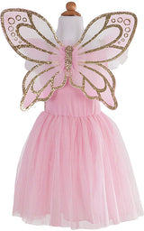 Gold Butterfly Dress with Fairy Wings