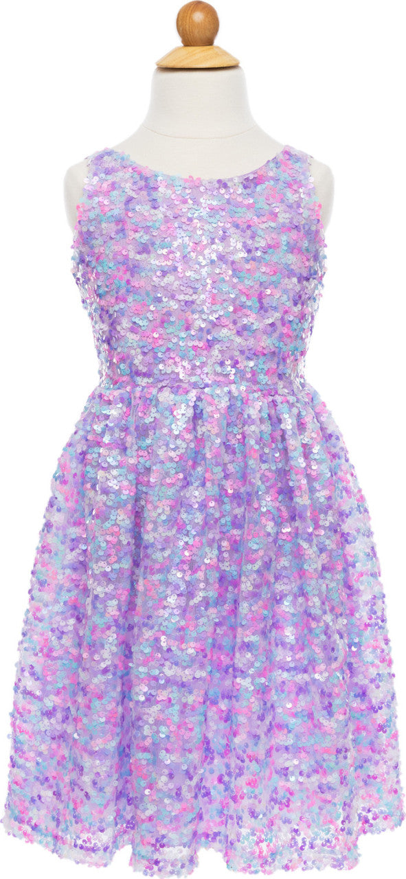 Purple Party Sequins Dress 5-6