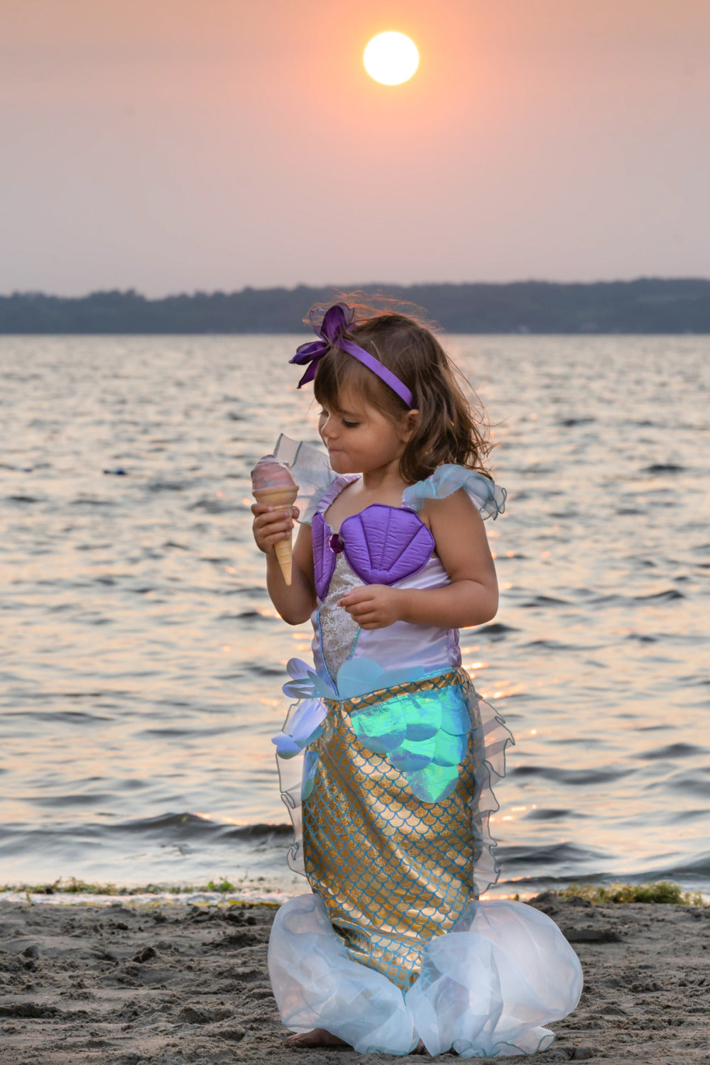 Mermaid Lilac Dress & Headband (Size 5-6)