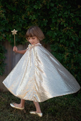 Gracious Gold Sequins Cape  (Size 5-6)
