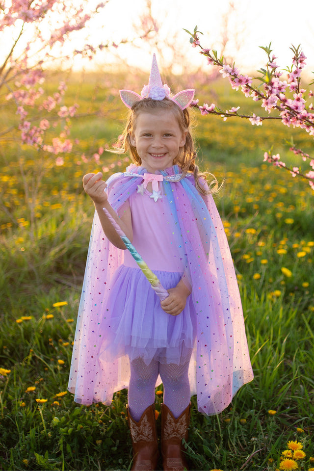 Rainbow Unicorn Cape & Headband, Multi