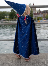 Blue Sparkle Wizard Cape & Hat