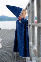 Blue Sparkle Wizard Cape & Hat