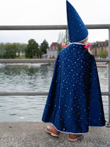 Blue Sparkle Wizard Cape & Hat