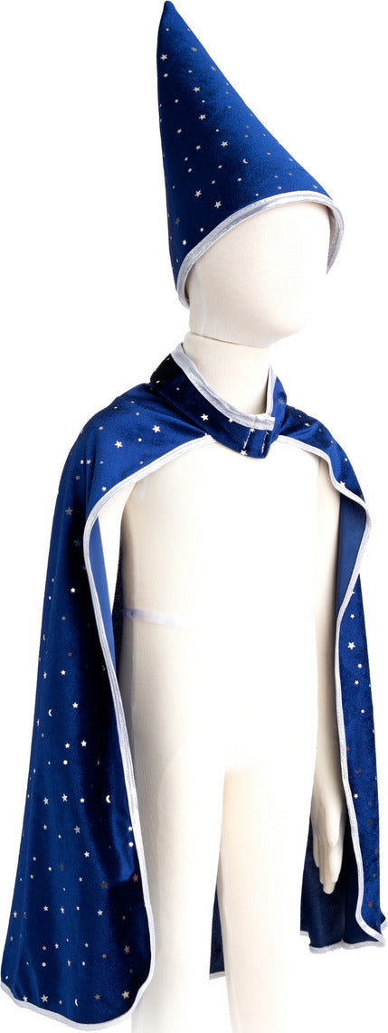 Blue Sparkle Wizard Cape & Hat